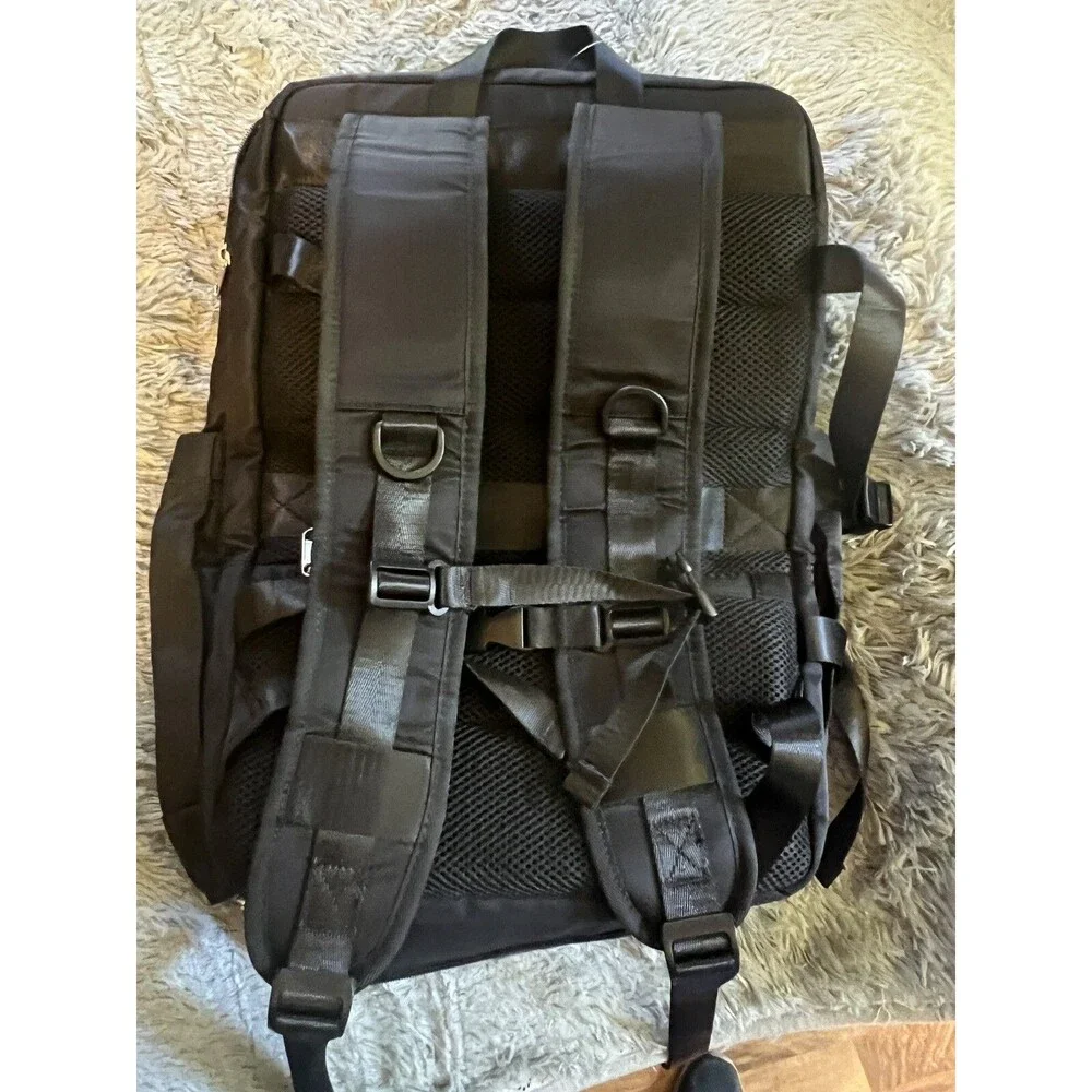 Hiking/BackPack With USB 18x13x6” Multi Compartments Heavy Duty Black Book bag